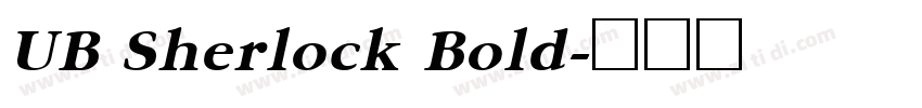 UB Sherlock Bold字体转换